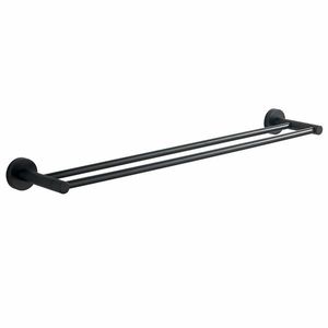 AQUALINE SB211 Samba dvojitý držiak uterákov, 60 cm, čierna vyobraziť