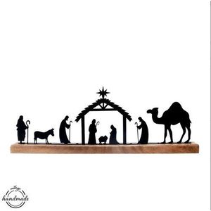 Orion Betlehem z mangového dreva a kovu, 50, 5 x 5 x 18 cm vyobraziť
