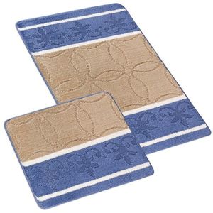 Bellatex Sada kúpeľňových predložiek bez výkroja Bany Ornament béžová, 60 x 100 cm, 60 x 50 cm vyobraziť