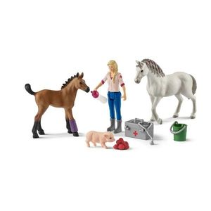 Schleich 42486 Návšteva lekára u kobyly a žriebäťa vyobraziť