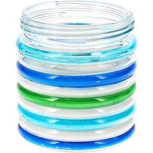 Repelentná sviečka Citronella Stripes, 780 g, 11 v 12 cm, modrá vyobraziť