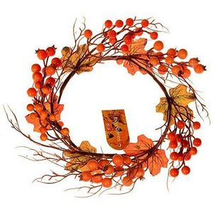 Veniec s prútím a bobuľkami, pr. 22 cm vyobraziť