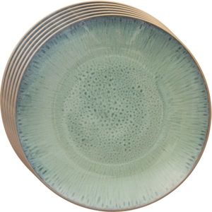 Orion Súprava keramických plytkých tanierov Glaze zelená 27 cm, 6 ks vyobraziť