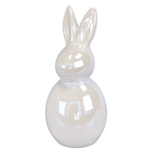 Veľkonočná dekorácia Biely zajac, keramika, 7, 5 x 17, 5 x 7, 5 cm vyobraziť