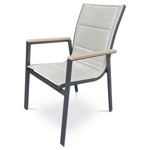 Autronic Záhradná stolička, hliník, textil, béžová, A ZC-S1110 BK vyobraziť