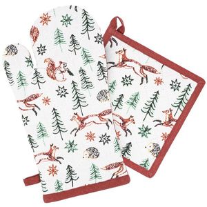 Home Elements Kuchynská chňapka s magnetom a podložka Líšky, 18 x 32 cm, 20 x 20 cm vyobraziť