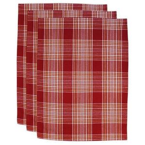 Trade Concept Kuchynská utierka Červené káro, 50 x 70 cm, sada 3 ks vyobraziť