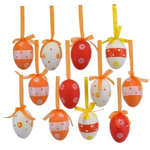 Ručne maľované vajíčka s mašľou vo vrecku, 12 ks, v. 6 cm vyobraziť