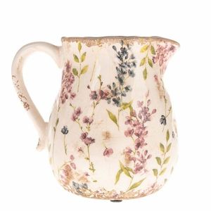 Keramická suchá váza Vintage garden béžová, 16 x 15, 5 x 13 cm vyobraziť