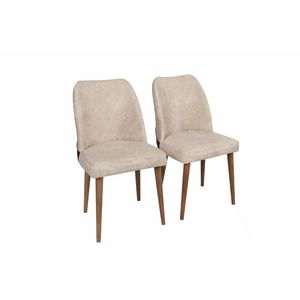 Súprava jedálenských stoličiek Nova Cream and Walnut, 2 ks, 2 ks vyobraziť