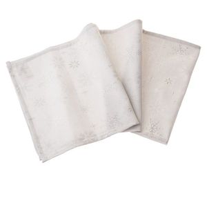 Vianočný Behúň vodeodolný Vločky strieborná, 33 x 140 cm vyobraziť