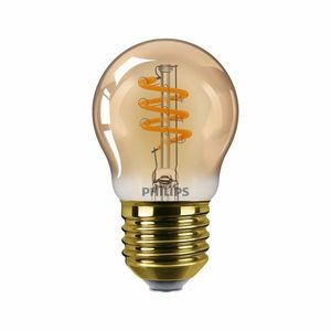 Philips LED filament žiarovka E27 P45 3W (25W) 2200K stmievateľná, jantarová vyobraziť