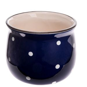 Keramický obal na kvetináč, Johan, modrá, 12 x 9 cm vyobraziť