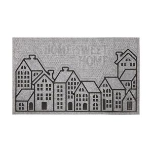 Rohožka Domky sivá, 45 x 75 cm vyobraziť