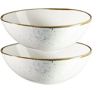 Mäser 2-dielna súprava oválnych misiek Pintar White modré bodky 22 x 19 cm vyobraziť