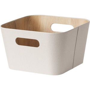 Kitchisimo Set 2 úložných košíkov 27 × 27 × 16 cm, krémová, M vyobraziť