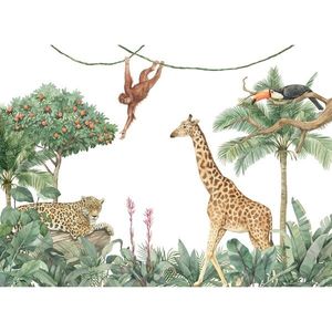 Vliesová fototapeta XXL Jungle White 360 x 254 cm, 4 diely vyobraziť