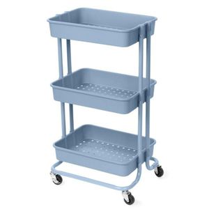 Compactor Kúpeľňový vozík s kolieskami Grena, 3 police, 43 x 34, 8 x 75 cm, modrá vyobraziť