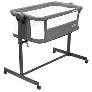 Baby Mix Prístavná postieľka Rose sivá, 84 x 80 x52 cm vyobraziť
