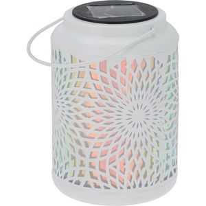 Solárna LED lampa Mandala biela, 18 cm, teplá biela vyobraziť