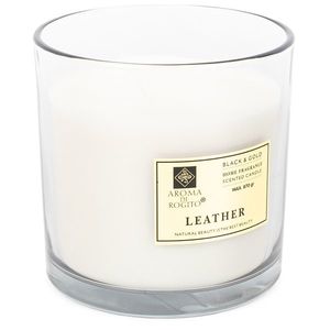 Sviečka v skle Black & Gold, Leather, 870 g vyobraziť