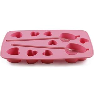 TORO Forma silikónová na ľad so slamkou, srdce, ružová vyobraziť