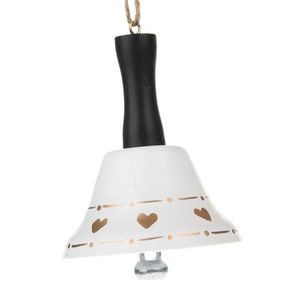 Kovový závěsný zvonček Gold heart, 6, 5 x 8, 5 cm vyobraziť