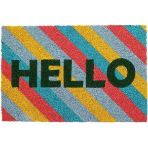 Kokosová rohožka Hello colour, 39 x 59 cm vyobraziť
