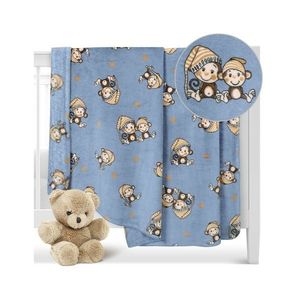 Bellatex Detská prikrývka Ella Opička modrá, 100 x 150 cm vyobraziť