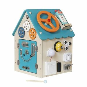 2Kids Toys Activity board Domček, tyrkysová vyobraziť
