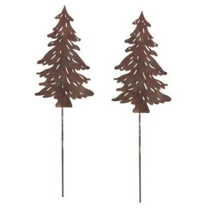 Kovová dekorácia Strom zápich, medená, 2 ks, 15 x 1 x 50 cm vyobraziť