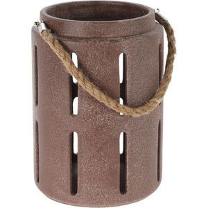 Dekoračný lampáš Danila, hnedá, 15 x 21, 8 cm, dolomit vyobraziť