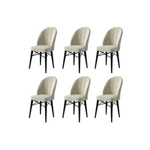 Súprava jedálenských stoličiek Ritim Cream, 6 ks vyobraziť