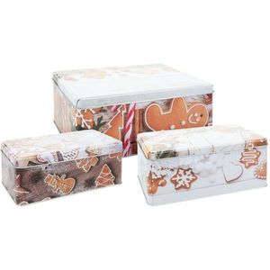 Súprava 3 vianočných plechových dóz Cookies vyobraziť