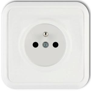 L 1GPT-1Z Liza Jednoduchá zásuvka z/u biela vyobraziť