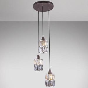 Závesné svietidlo 15761-3 hnedé, krištáľ LW3 vyobraziť