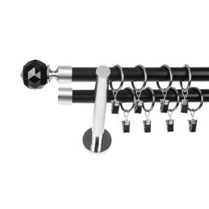 Garniža II stylus fi 19 160 cm guľa krištáľ čierny/chróm vyobraziť