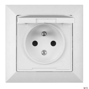 Jednoduchá zásuvka IP44 POLA white 33030 vyobraziť