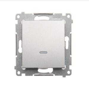 DW1L/43 Jednopólový vypínač s podsvietením strieborný mat vyobraziť