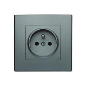 GP-1LZ Zásuvka jednoduchá s uzemnením inox vyobraziť