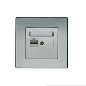 GPK-1L Počítačová zásuvka RJ45 jednonásobná strieborná metalíza vyobraziť