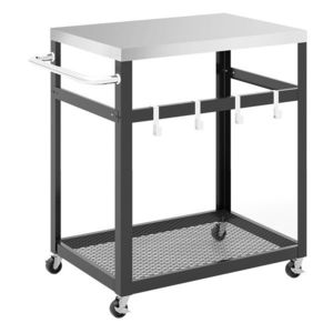 Dvojúrovňový grilovací vozík z nehrdzavejúcej ocele vyobraziť