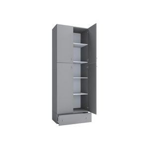 VCM Kancelárska skriňa Lona (krídlové dvere, so zásuvkou, sivá, XXL) vyobraziť