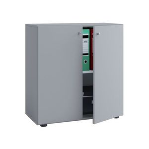 VCM Kancelárska skriňa Lona (krídlové dvere, sivá, L) vyobraziť