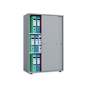 VCM Kancelárska skriňa Lona (posuvné dvere, sivá, XL) vyobraziť