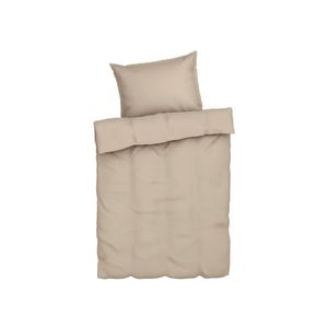 LIVARNO home Posteľná bielizeň z bavlneného saténu, 140 x 200 cm (béžová) vyobraziť