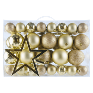 LIVARNO home Ozdoby na vianočný stromček, 69 kusov (zlatá) vyobraziť