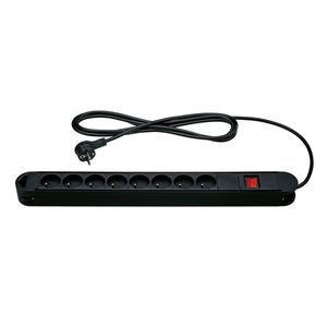 TRONIC® Zásuvková lišta, 8 zásuviek (čierna) vyobraziť