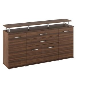 KONDELA Hanola štvordverová komoda so zásuvkami orech tabacco vyobraziť