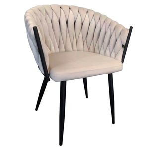 KONDELA Bler dizajnové kreslo svetlobéžová / čierna vyobraziť